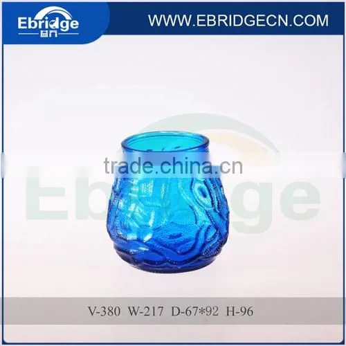 Hand Made Spray Colour Glass Candle Holder Hurrican Lamp photo-2