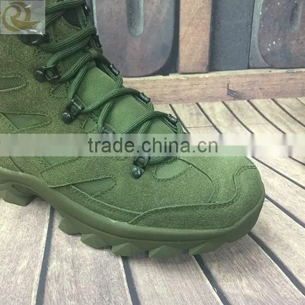 2016.high Quality Leather Low Ankle Green Military Boots photo-3