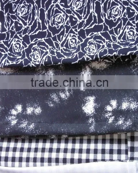 48%cotton 47%polyester 5%spandex Knit Print Denim