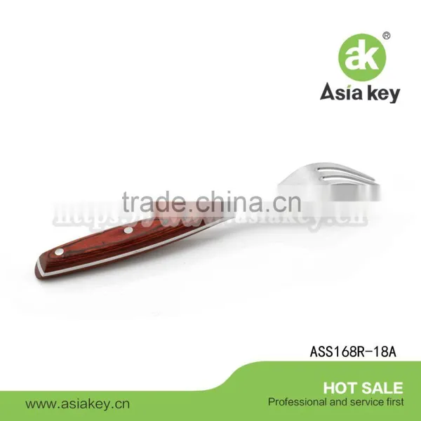 Laguiole Style Pakka Wood Handle Steak Fork Set photo-2