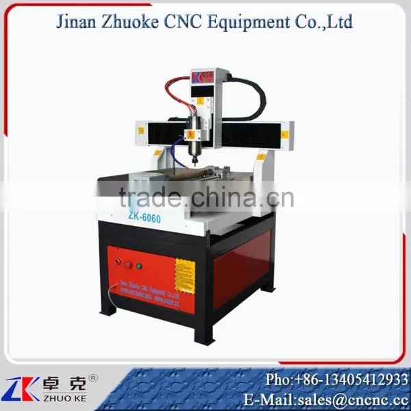 Cheap 4 Axis CNC Carving Machine For Aluminum Copper Acrylic ZK-6060 With Ball Screw Transmission&Linear Square Guide Way photo-2
