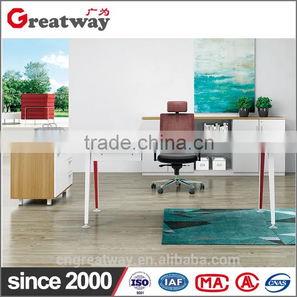 Best Price Commercial Office Furniture I Shape CEO Office Desk With Cabinet Manager Executive Wooden Office Desk(QE-40A) photo-2