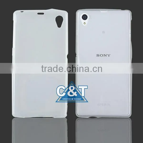 C&T Ultra Slim 0.3mm Case / Extremely Thin Transparent TPU Back Cover For Sony Xperia Z1 photo-2