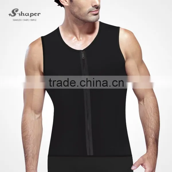 S-SHAPER Zipper Sweat Fir Slim Neoprene Body Shaper For Men photo-6