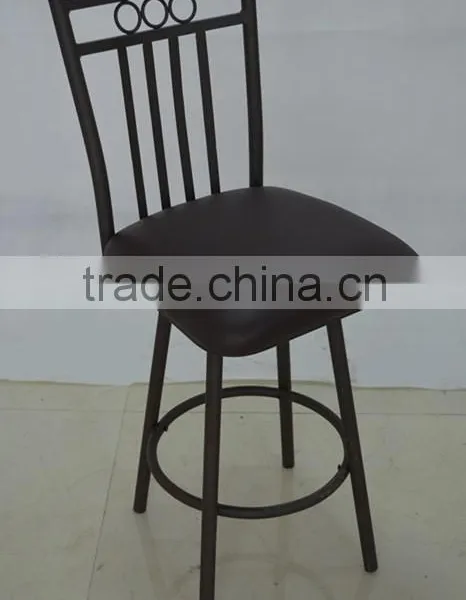 Iron Frame Restaurant Dining Chair Cheap Price Durable Wrought Iron Cross Back Chair Dining Chair With Solid Wood photo-4