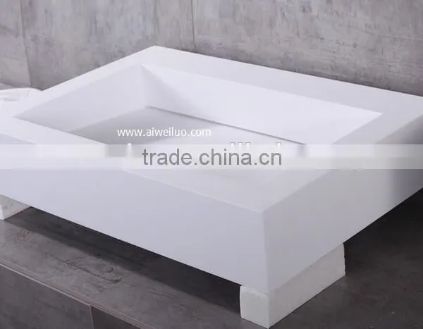 2016 New Design Resin Basin,Wash Basin Sinks, Solid Stone Resin Wash Basin, Wall Hung Wash Basin photo-3