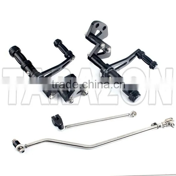 Motocycle Custom Made CNC Aluminum Adjustable Rear Sets Forward Foot Controls photo-2