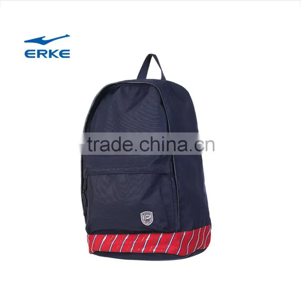 ERKE Newest Design Teenagers Brand Classic College School Laptop Backpack Bag With Striped Patchwork for Wholesale photo-2