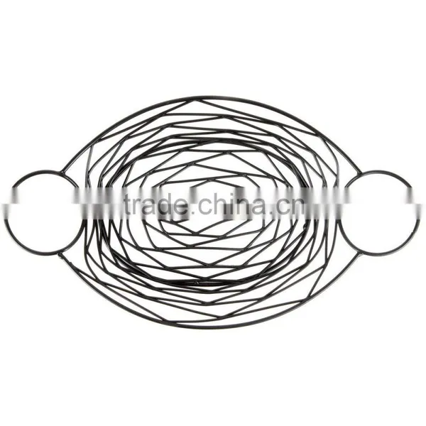 Icegreen Oval Black Metal Wire Basket With Holders photo-3