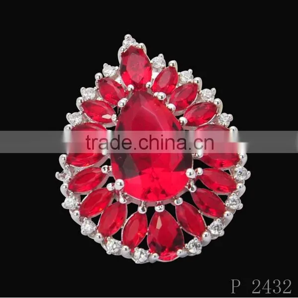 Hot New Retail Products Stainless Steel or Brass Big Stone Pendant Design Gold Jewelry photo-4