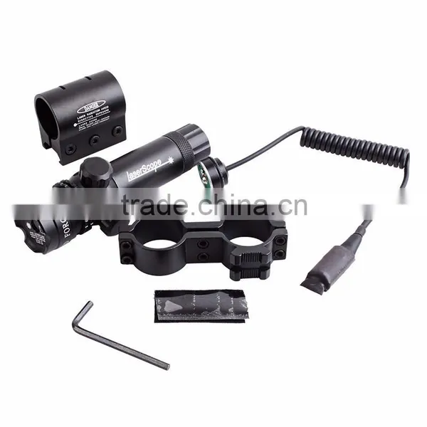 GREEN Laser Sight Dot Scope Hunting Rifle & Rail Mount & Box Set W/2 Switches