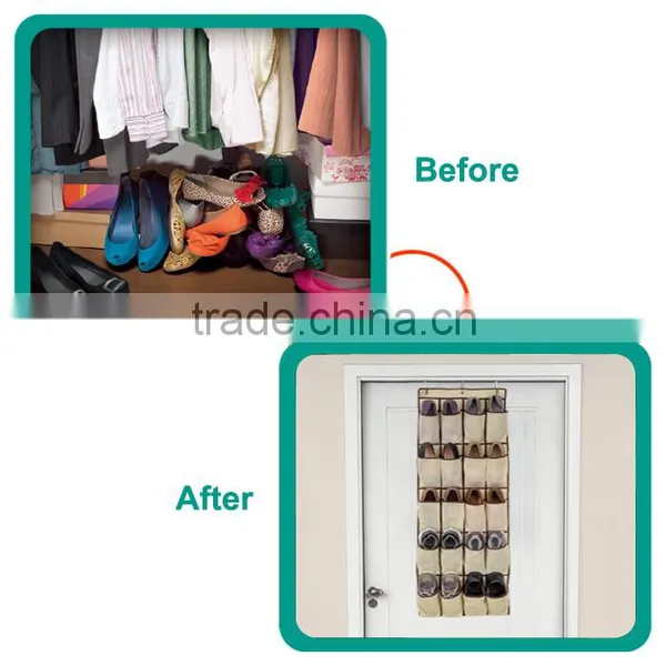 20 Pockets 5 Shelf Over the Door Shoe Organizer, Shoe Storage photo-5