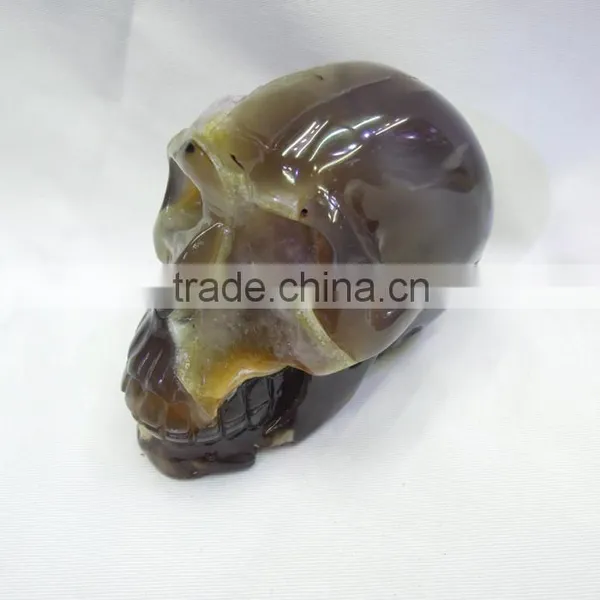 Crystal Hand Carving Amethyst Skull for Sale With High Quality Geode Good for Art Collection photo-2