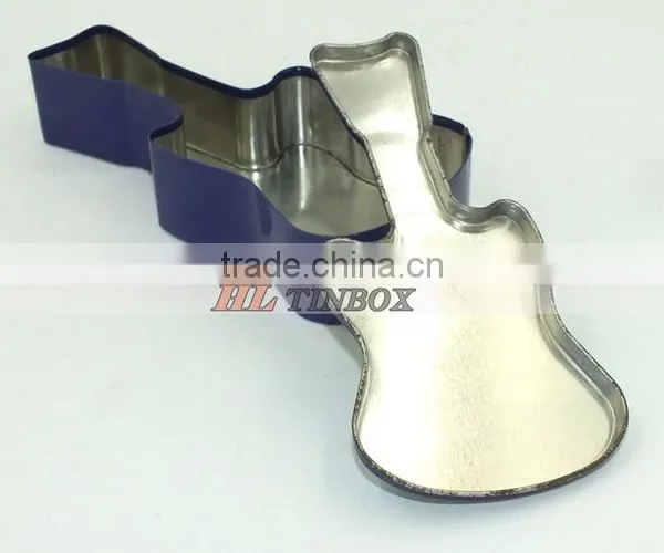 Guitar Shape High Quality Empty Candy Chocolate Tin Box photo-5