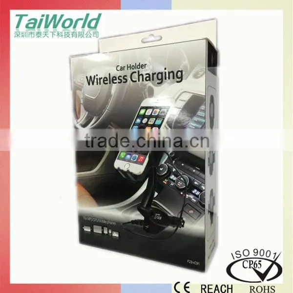 QI Wireless Charger Car Holder With 2 Ports photo-3