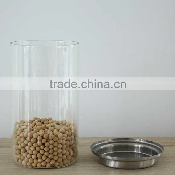 1300ml Heat Resistant Glass Storage Jar With Metal Lid N6307 photo-5