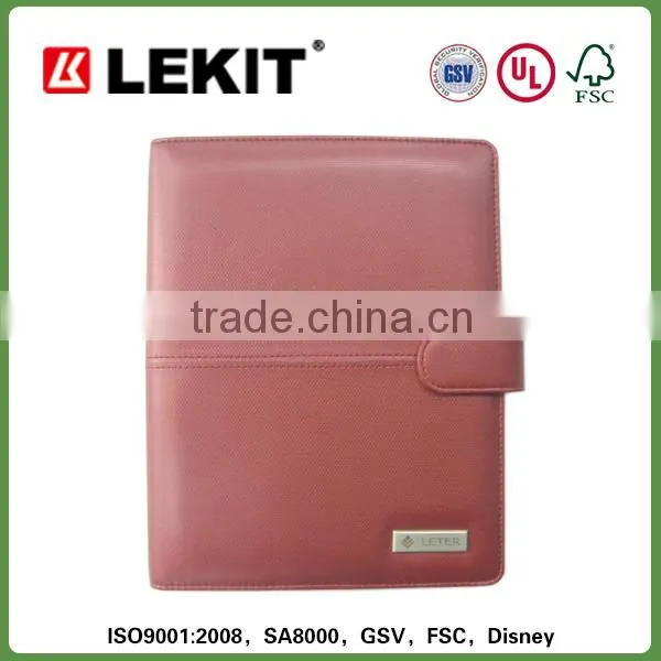 Leather Refillable Ring Binder File Folder Notebook Organizer photo-2