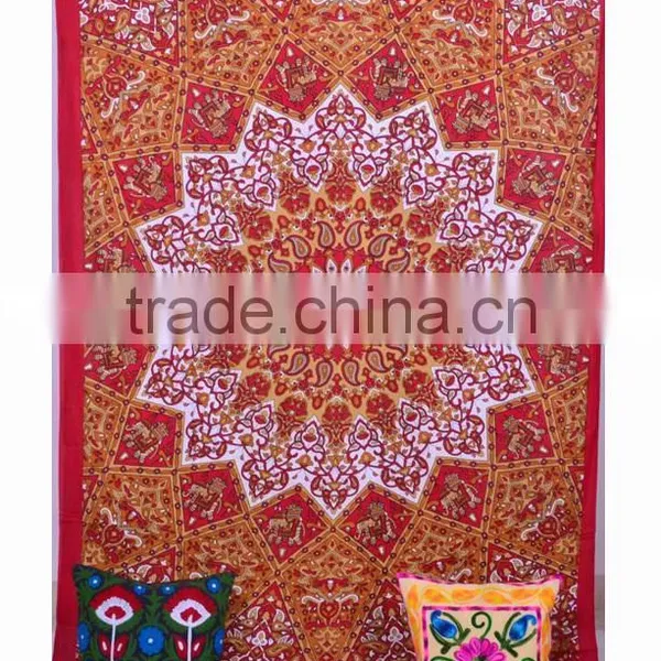 Tapestry Twin Bedspread Cotton Printed Single Dorm Bed Cover Manufacturing Tapestries India Exporter Wall Decor photo-4