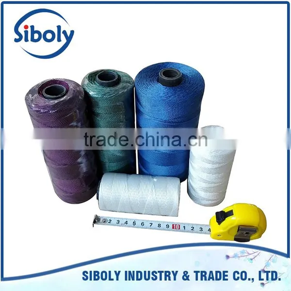 Wholesale custom made cheap 210d Colored twisted polyester fishing Twine