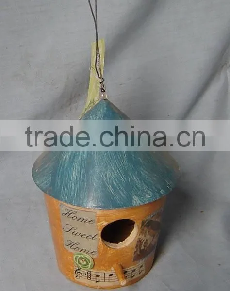 Wood Craft Bird Feeder , Cheap Bird House and Feeders, Wholesale Wood Bird House With Hanging photo-5