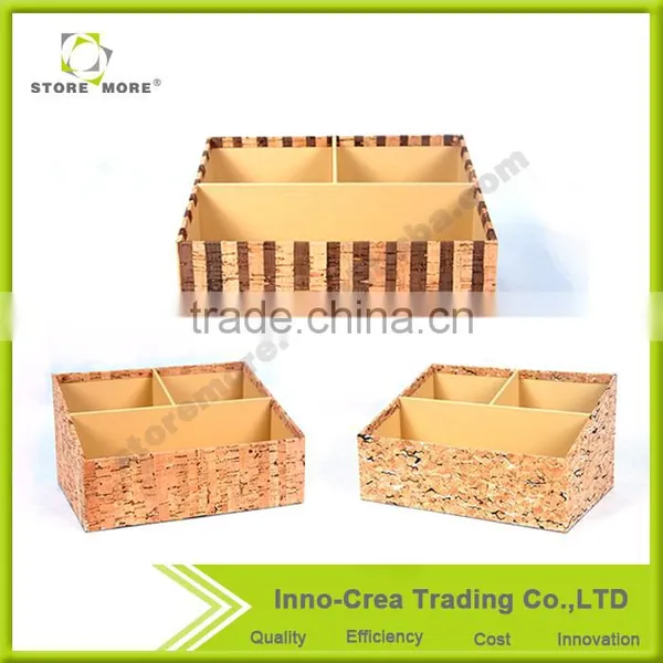High Quality OEM Durable 3mm MDF+Cork Desk Supplies Organizer photo-2