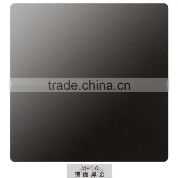 4x8 1.0mm Titanium Black Color Coated Stainless Steel Sheet for Decoration photo-5