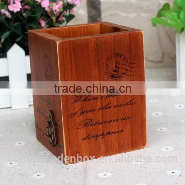 Zakka do Old Wooden Pen Container photo-3
