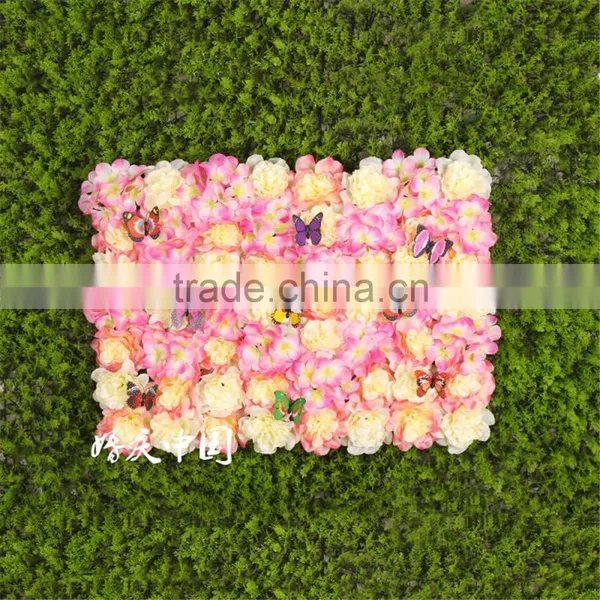 SJ0060039 2017 Hot Sale Artificial Fabric Weeding Flower Wall Indoor photo-2