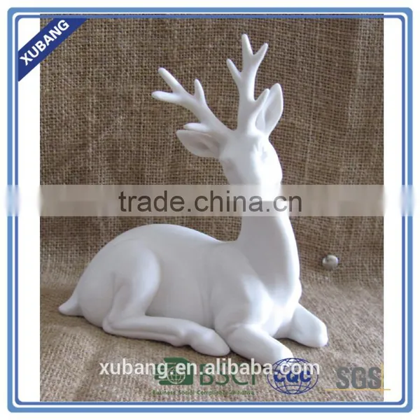 Christmas Deer Figural Custom Decorative Lying White Deer photo-6