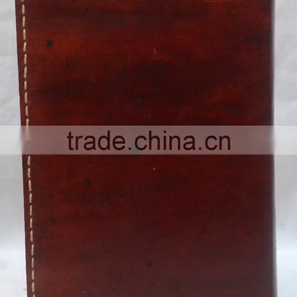 Handmade Vintage Stone Embossed Refillable Leather Notebook photo-2
