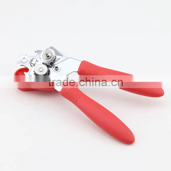 Red Plastic Handle Multifunctions Heavy Duty Can Opener photo-2