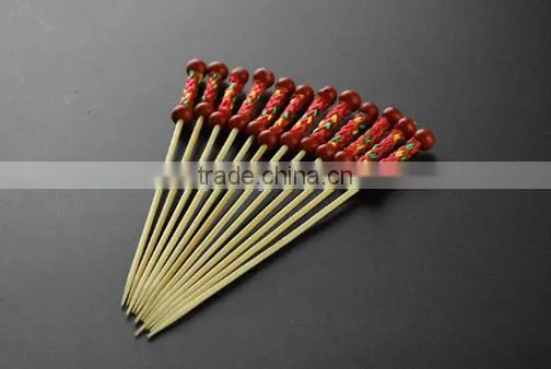 Cocktail /appetizer Bamboo Beaded Picks Swizzle Stick NBT003