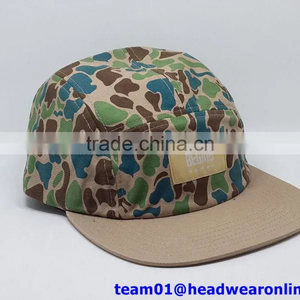 Custom Made Design Camo 5 Panel Snapback Cap/hat photo-3
