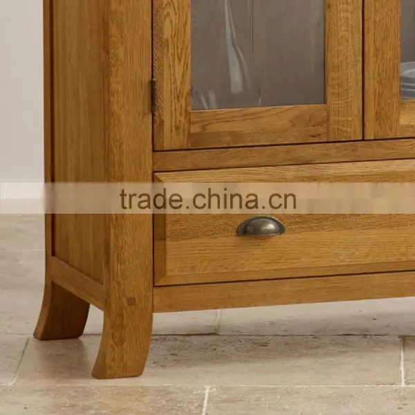 Rustic Oak Wood TV Unit With 2 Doors With Good Design and 100% Solid Oak Wood Furniture photo-3