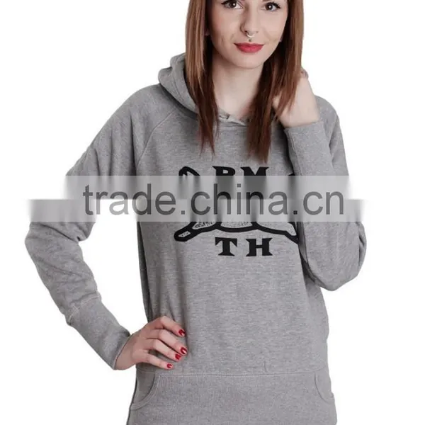 Customize Grey Hoodie Sweatshirt Fabric 80% Cotton 20% Polyester photo-3