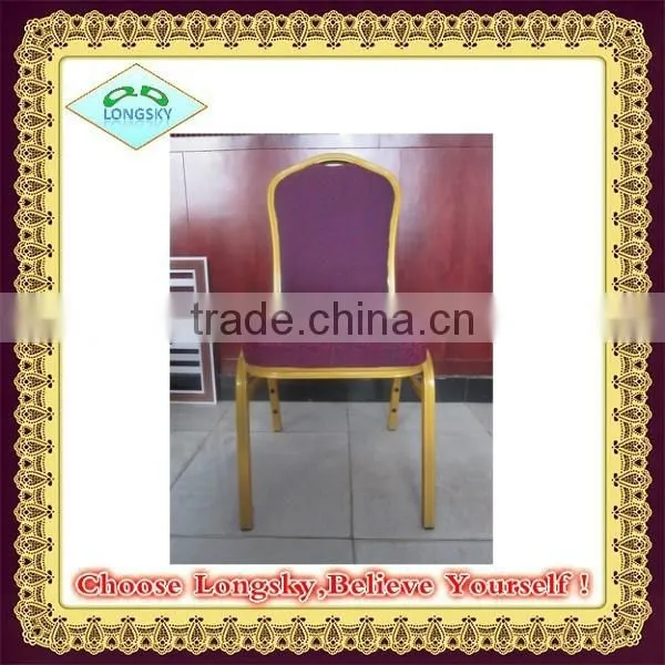 Hot-Sell Cheap Classic Design Old Fashion Cushioned Aluminium Banquet Stacking Chairs photo-2