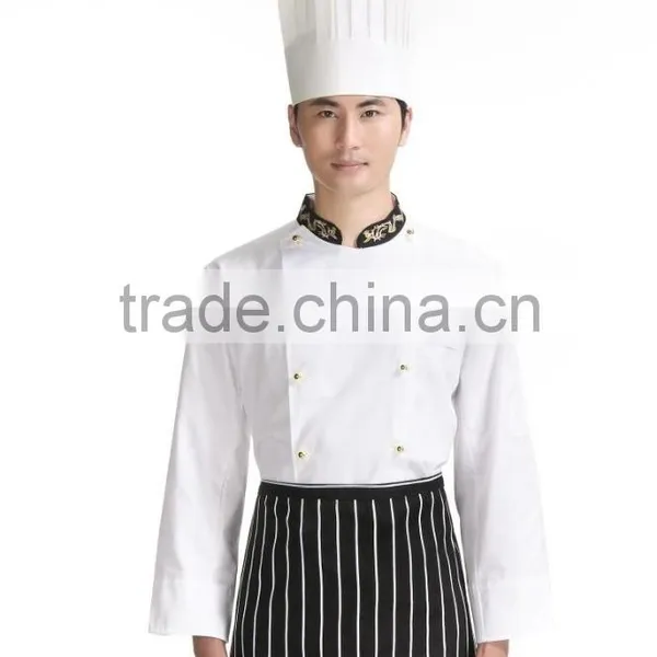 Juqian Cheap Long Sleeve White Chef Coat Chef Uniform Sets With High Hat photo-4