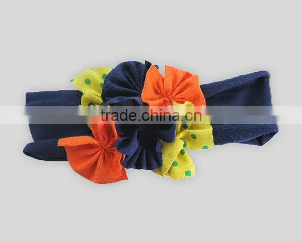 New Arrival Girl Boutique Accessories Cotton Knit Elastic Baby Girls Hair Bands Wholesale Beautiful Children Flower Headbands photo-5
