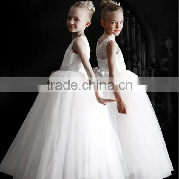 New Design Girl Formal Dress White Wedding Dress For Performance Pretty Children Wear GD90427-4 photo-3