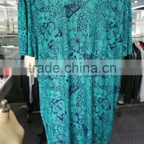 China Supplier Green Color Plus Size Long Casual Blouse for Fat Woman photo-2