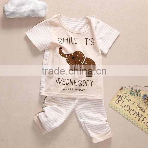 Wholesale Summer Cotton Printing Girls Kids t Shirt With Pants Set photo-2