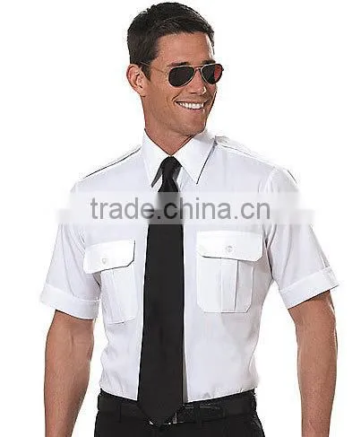 2016 Long Sleeve and Half Sleeve With Attached Epaulettes Men's Pilot Shirt and Pilot Uniform Manufacturer photo-2