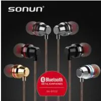 Good Stereo Sound Flat Cable Bluetooth Earphone With Mic