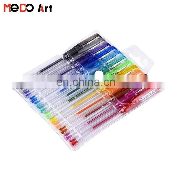 China Factory Cheap Free Samples Gel Pen Set Metalic Glitter Neon Pastel Gel Pen for Drawing photo-3