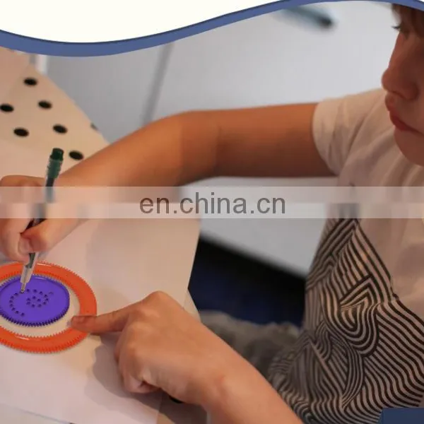 Art Spiral Amazing Kit Plastic Drawing Rule Spirograph Toys photo-6
