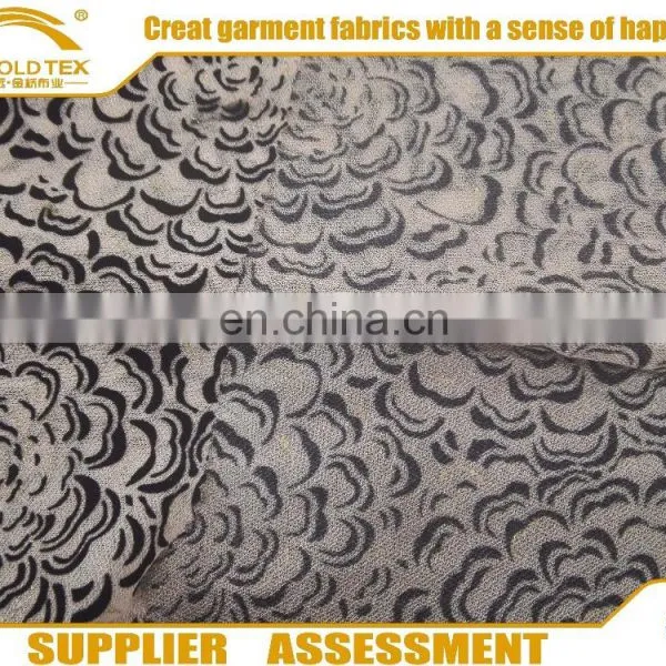 2016 Poly Flocking Chiffon Fabric Textile,Charming Mess Flower High Twisted Chiffon Fabric,Fortuny Pleated Chiffon Fabric photo-2