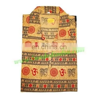 Half Sleeve Short Yoga Kurta in Cotton, Size : Chest 112 x Height 69 x Sleeve 25 Centimeters. photo-6