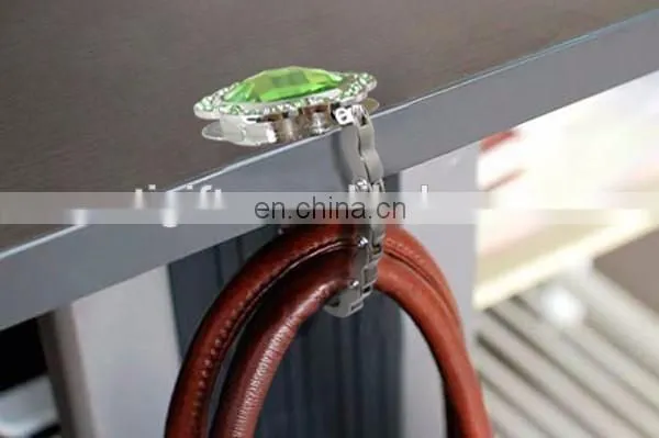 Custom Logo Metal Handbag Table Hooks With Keychain photo-4