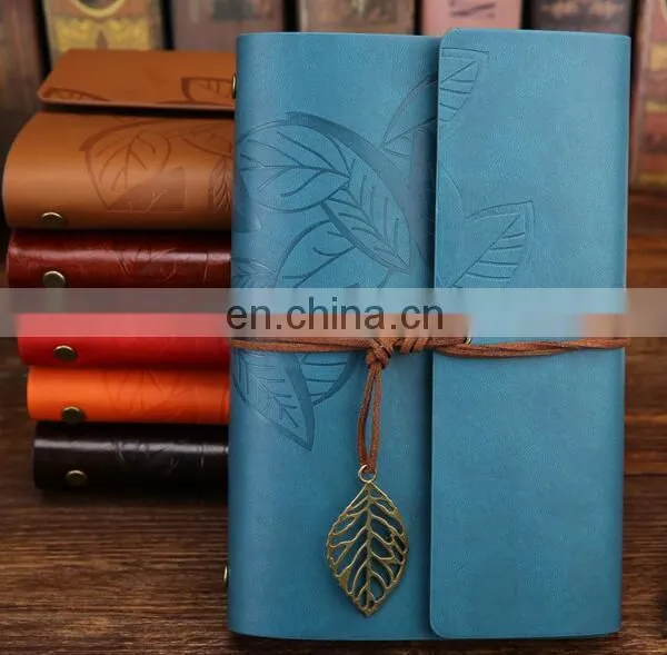 Vintage PU Leather Cover Loose Leaf Blank Journal Notebook Journal Diary Travel String photo-6