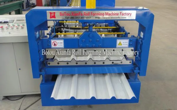 Trapezoidal Color Steel Roof Panel Cold Roll Forming Machine photo-2